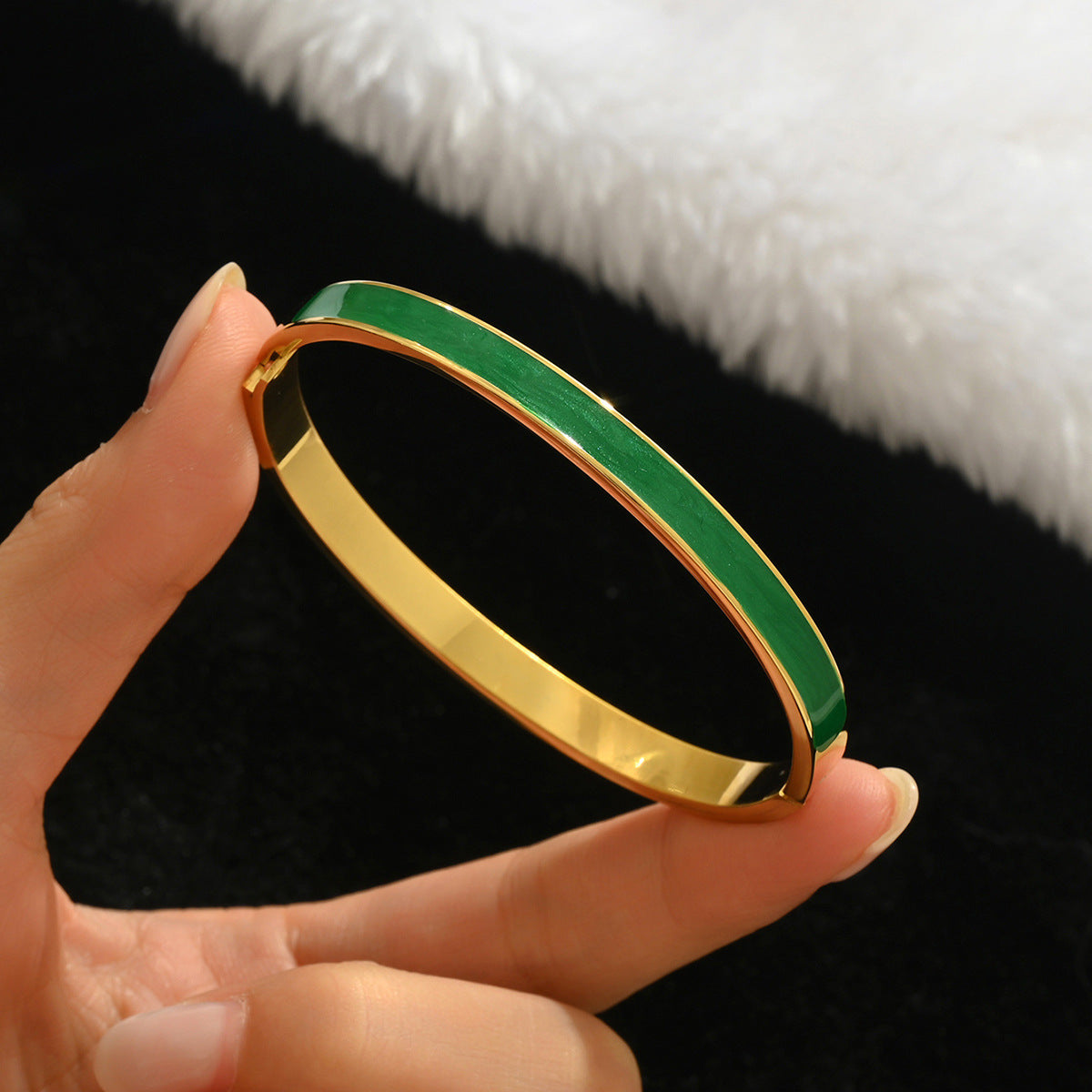 Diamond Armband – 18K Gold, Titan-Stahl