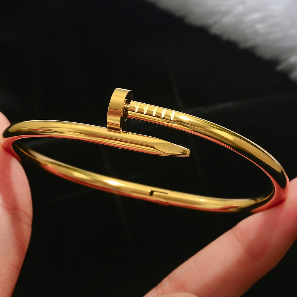 Diamond Armband – 18K Gold, Titan-Stahl