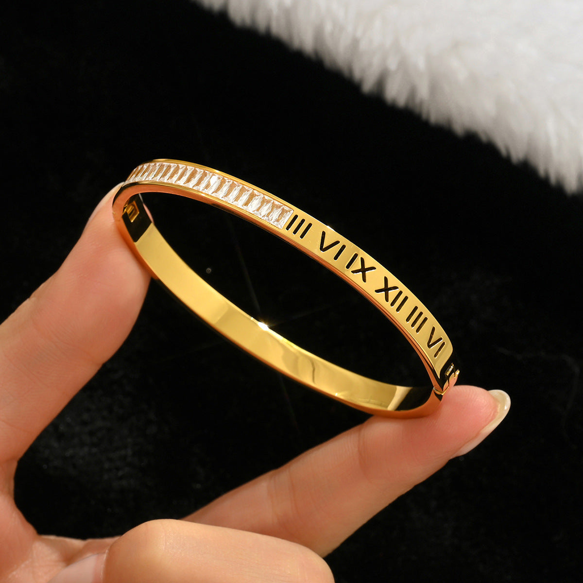 Diamond Armband – 18K Gold, Titan-Stahl
