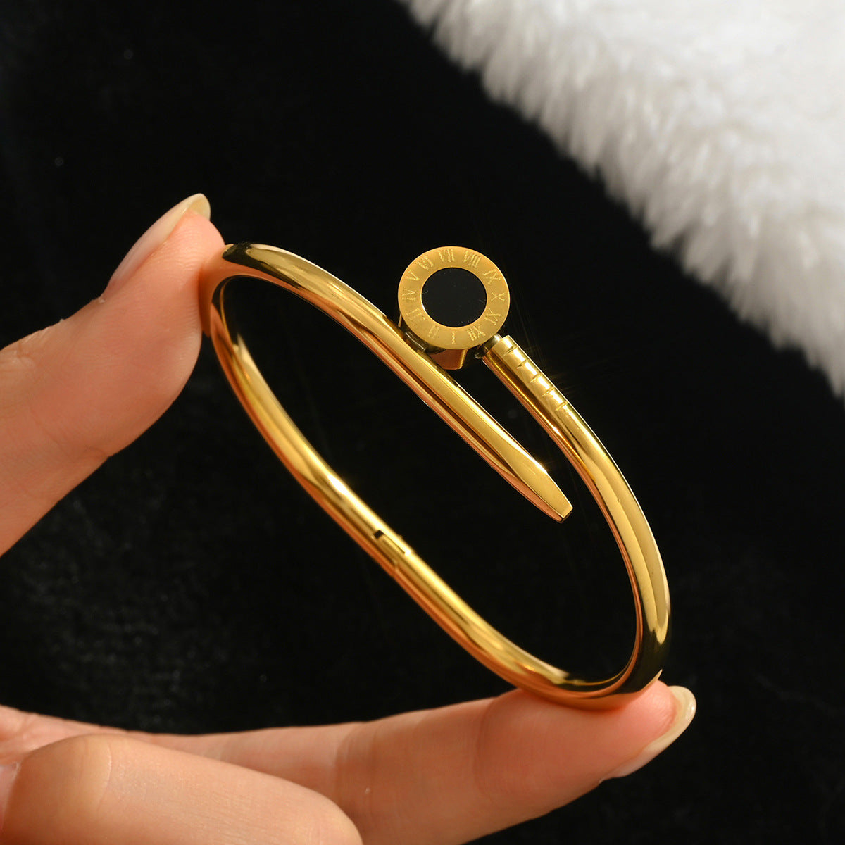 Diamond Armband – 18K Gold, Titan-Stahl