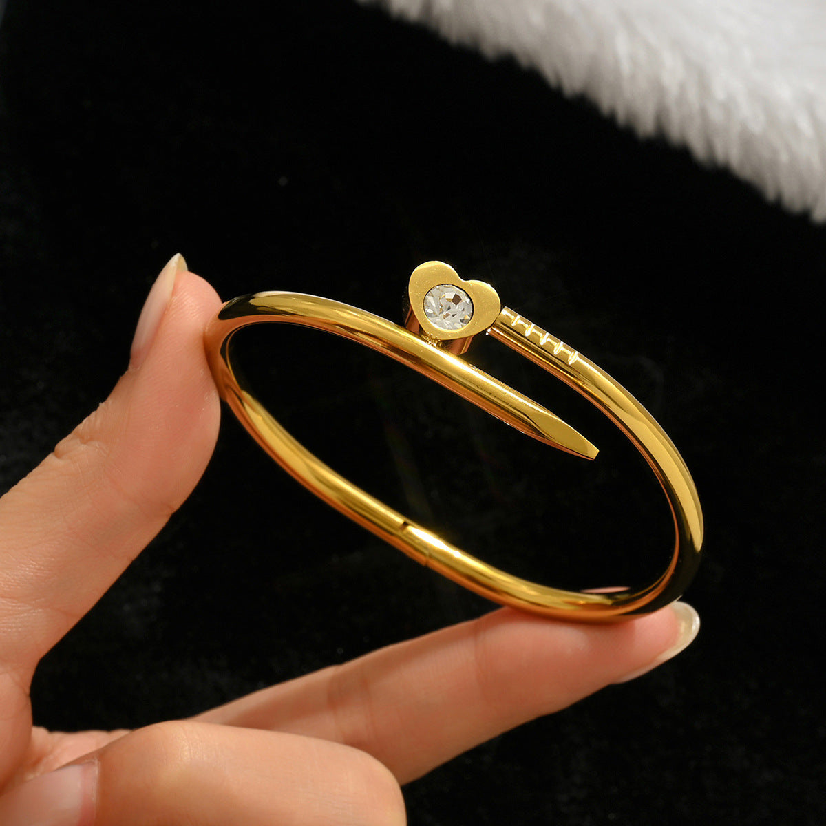 Diamond Armband – 18K Gold, Titan-Stahl