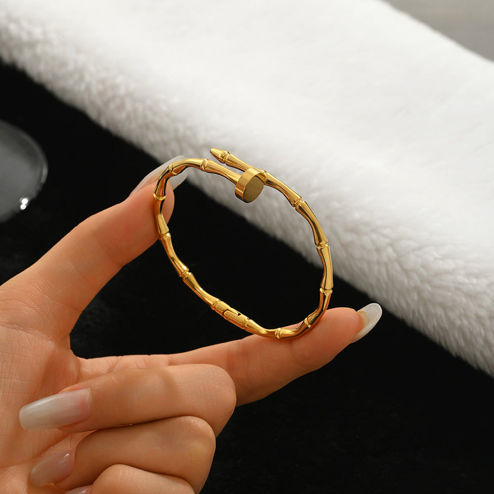 Diamond Armband – 18K Gold, Titan-Stahl
