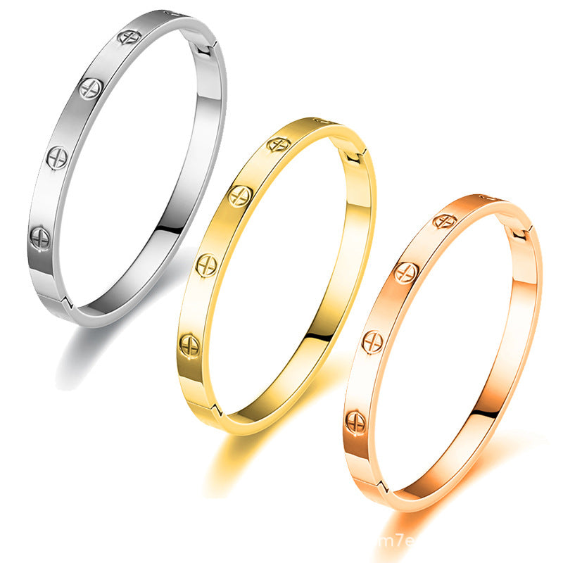 Cross Nail Armband – Edelstahl, Unisex
