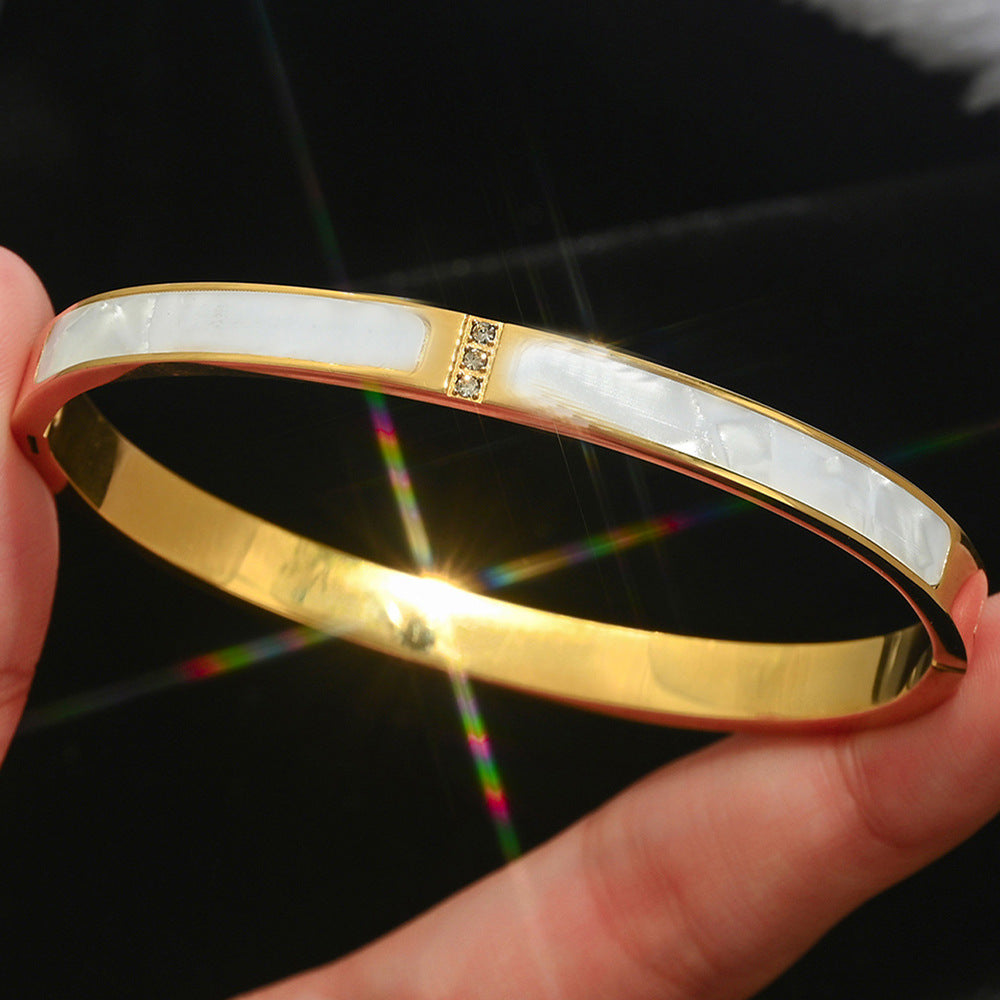 Diamond Armband – 18K Gold, Titan-Stahl
