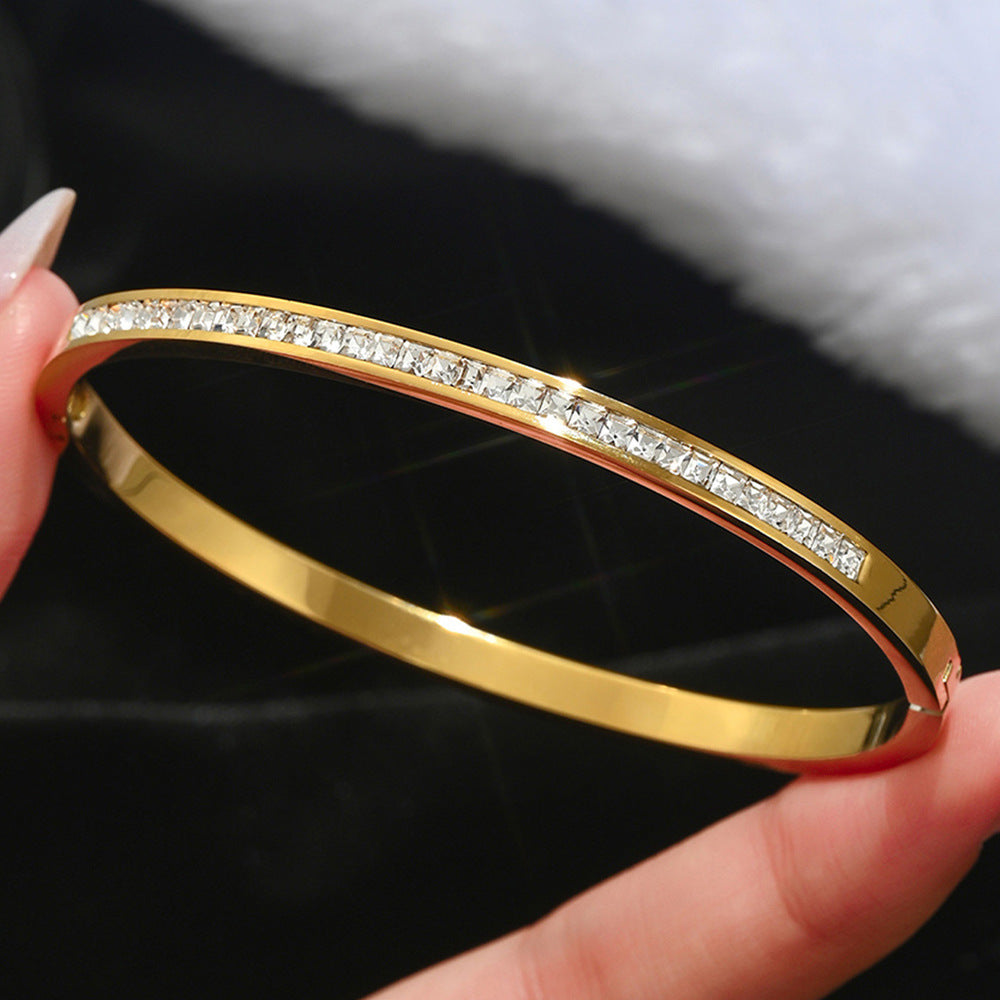 Diamond Armband – 18K Gold, Titan-Stahl