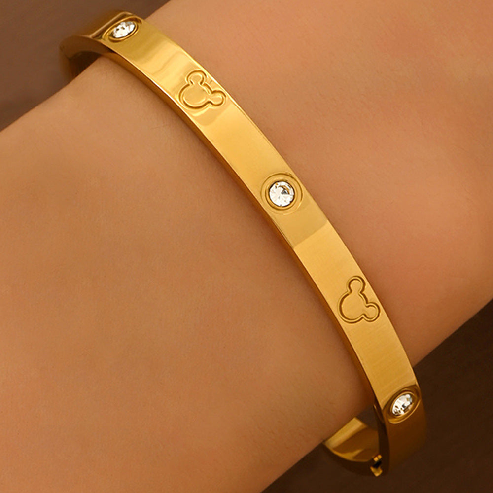 Diamond Armband – 18K Gold, Titan-Stahl