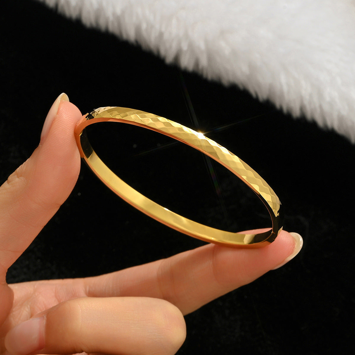 Diamond Armband – 18K Gold, Titan-Stahl