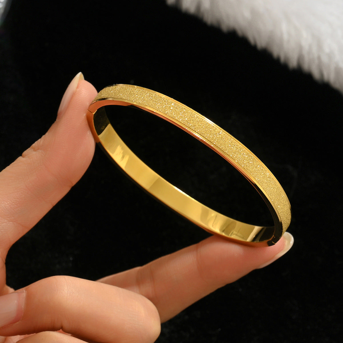 Diamond Armband – 18K Gold, Titan-Stahl