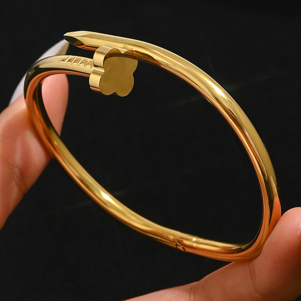 Diamond Armband – 18K Gold, Titan-Stahl