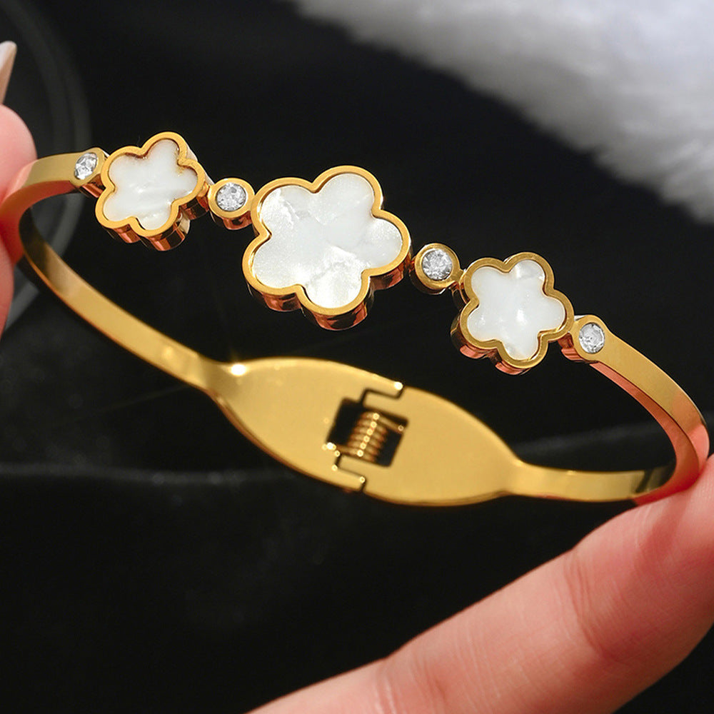 Diamond Armband – 18K Gold, Titan-Stahl
