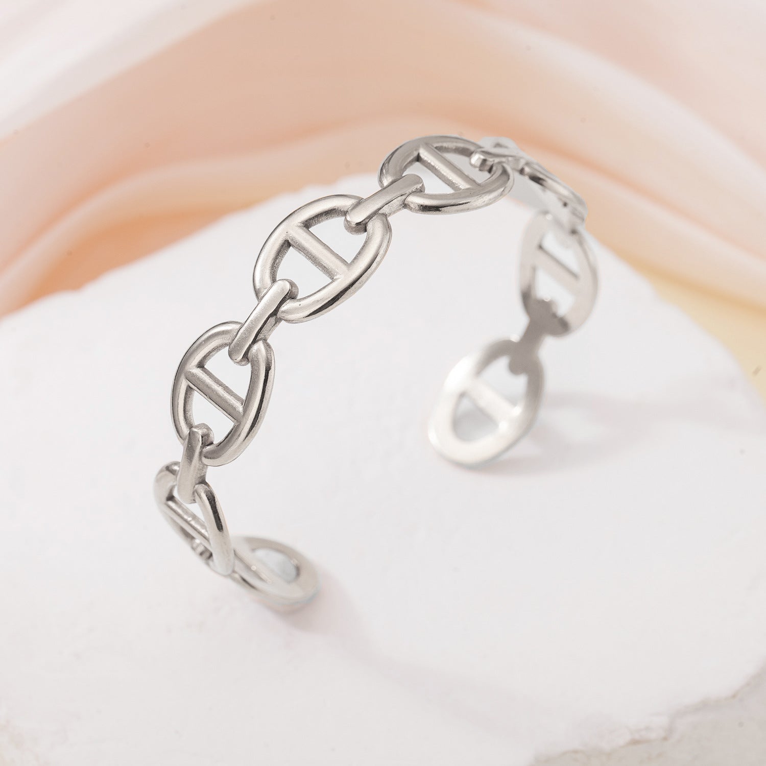 Heart Flower Armband – Edelstahl vergoldet