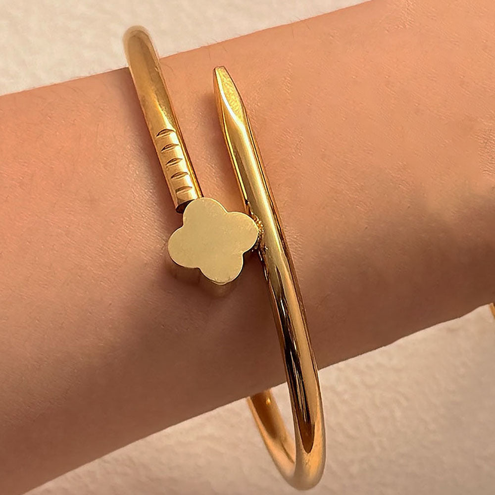 Diamond Armband – 18K Gold, Titan-Stahl