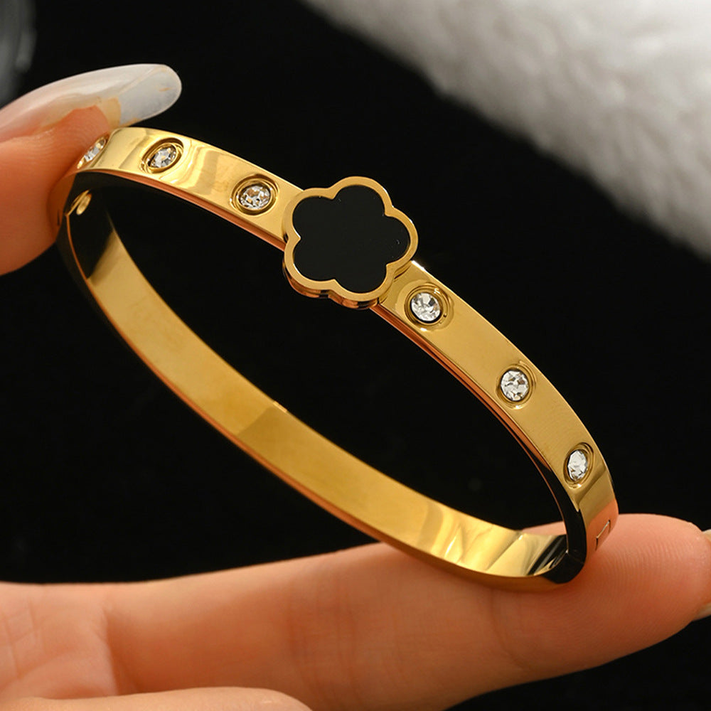 Diamond Armband – 18K Gold, Titan-Stahl