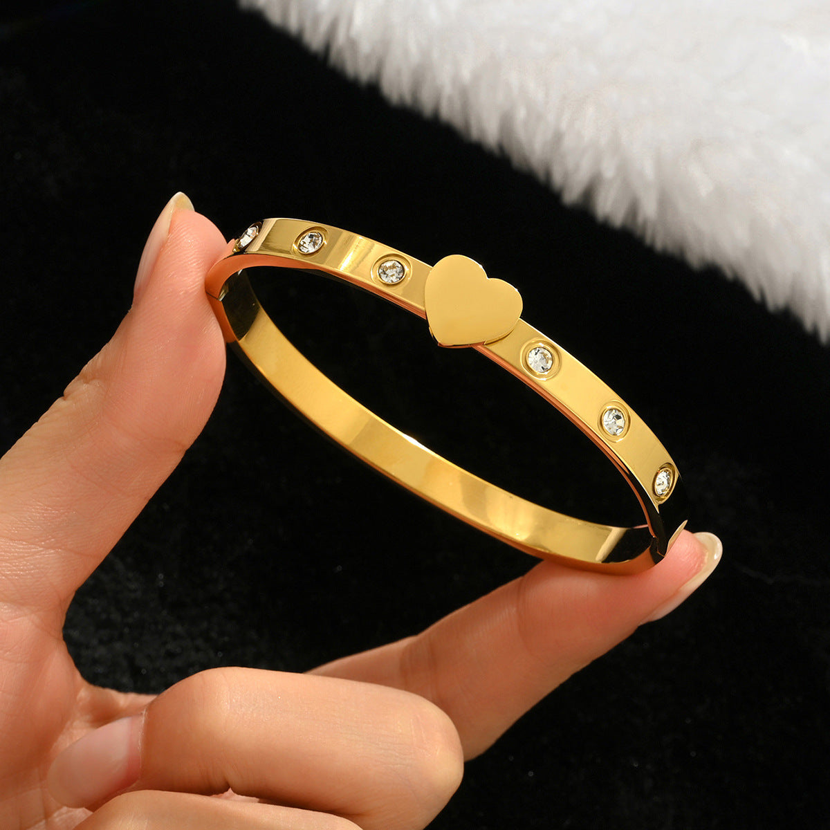 Diamond Armband – 18K Gold, Titan-Stahl