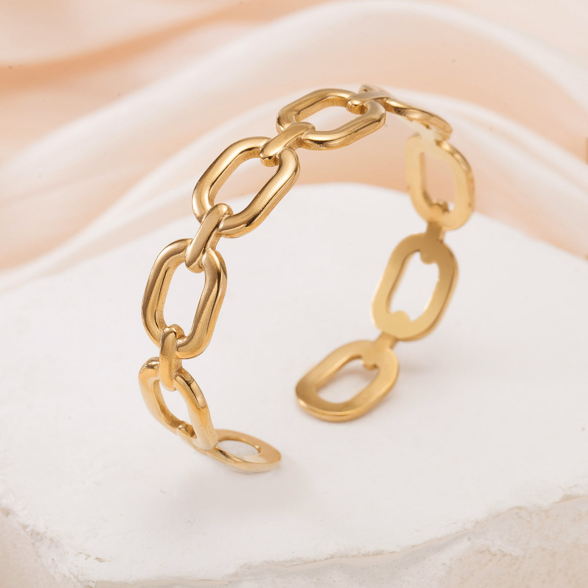 Heart Flower Armband – Edelstahl vergoldet