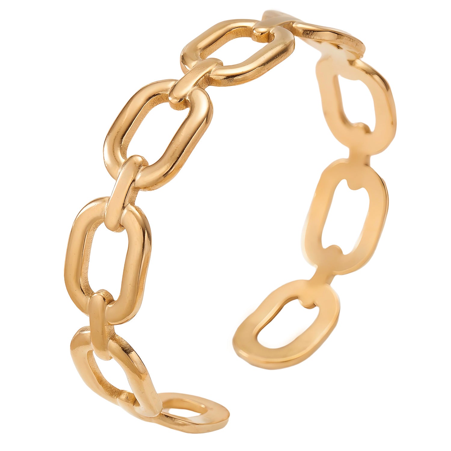 Heart Flower Armband – Edelstahl vergoldet