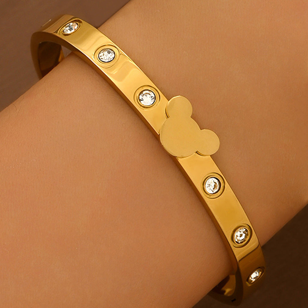Diamond Armband – 18K Gold, Titan-Stahl