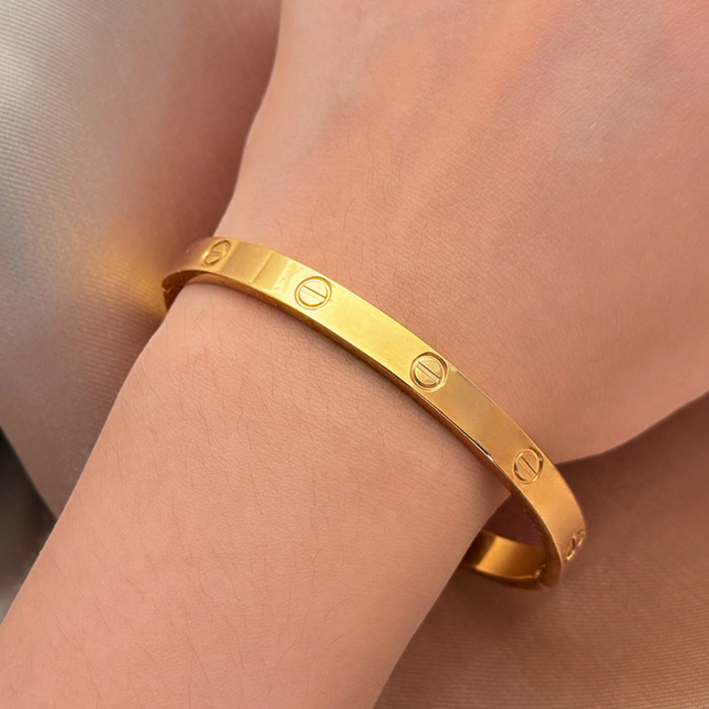 Diamond Armband – 18K Gold, Titan-Stahl