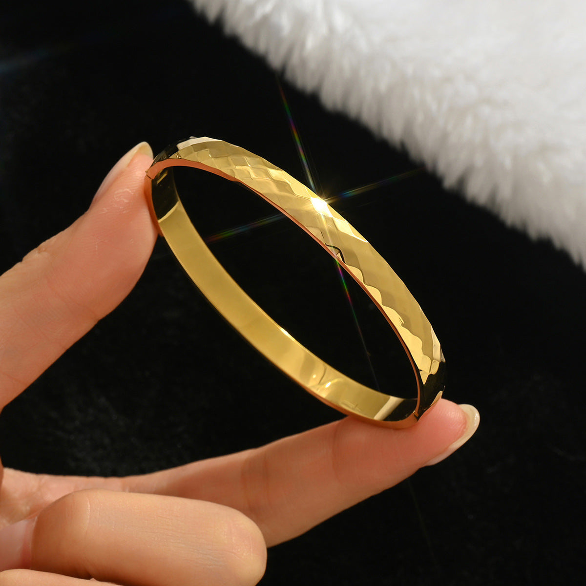 Diamond Armband – 18K Gold, Titan-Stahl