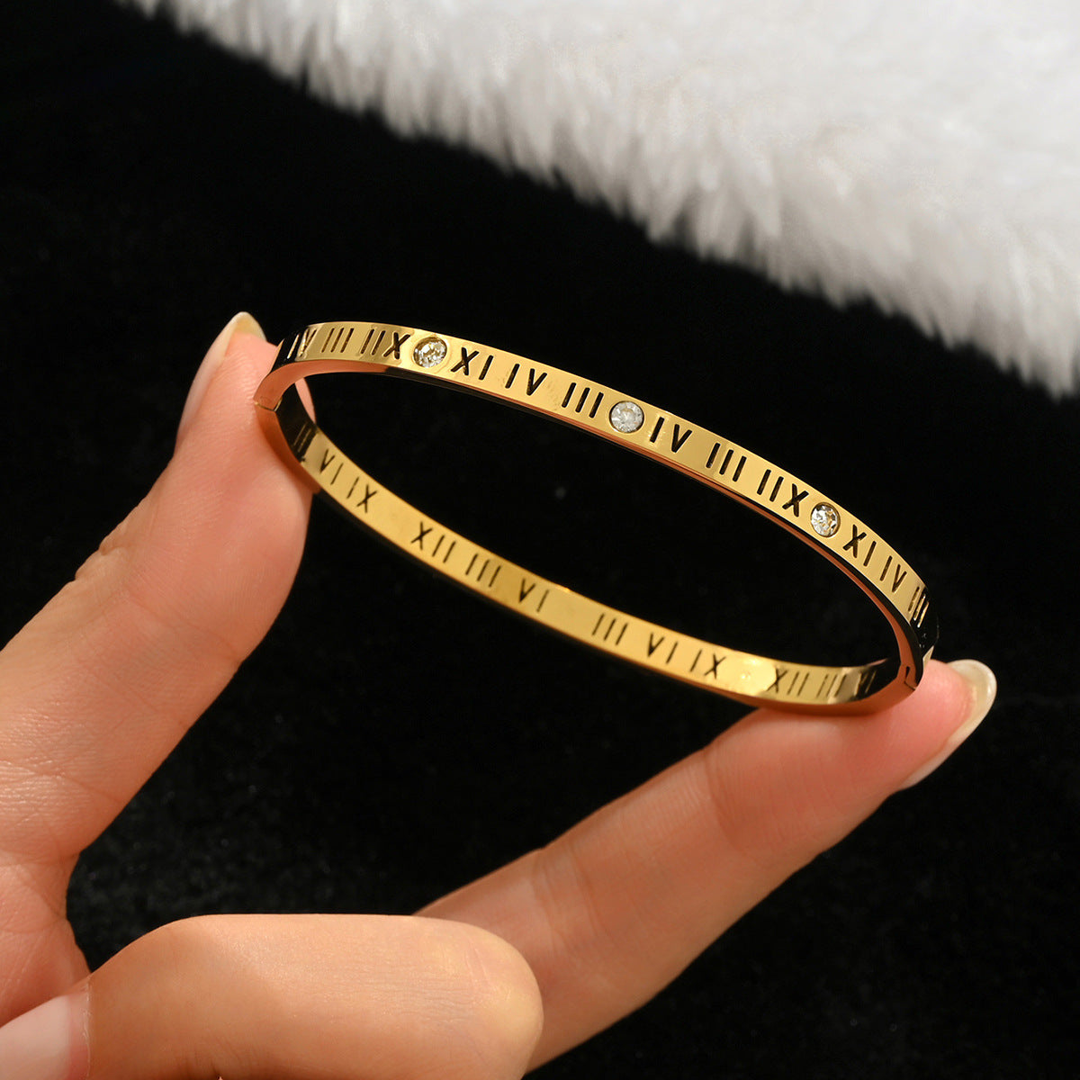 Diamond Armband – 18K Gold, Titan-Stahl