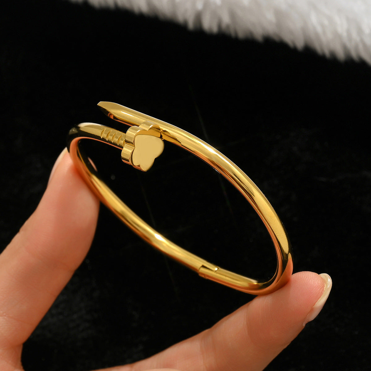 Diamond Armband – 18K Gold, Titan-Stahl