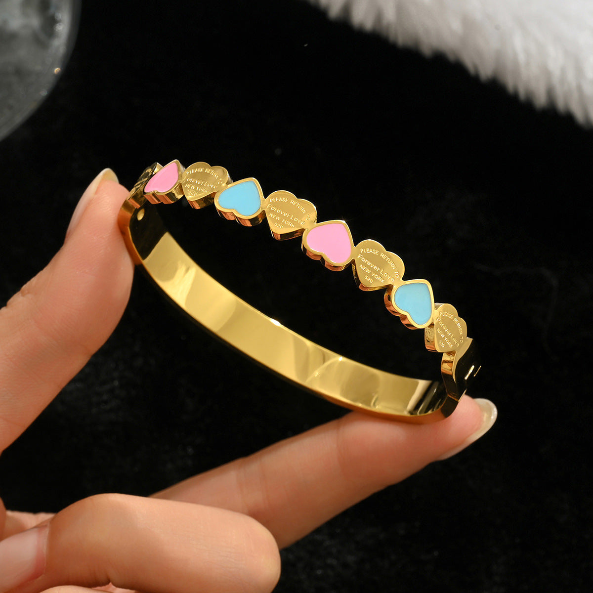 Diamond Armband – 18K Gold, Titan-Stahl