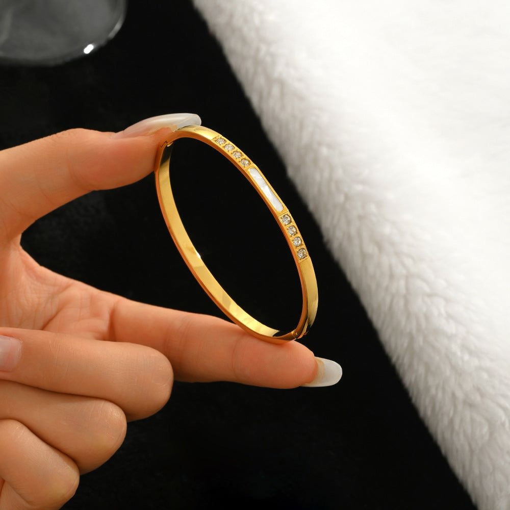 Diamond Armband – 18K Gold, Titan-Stahl