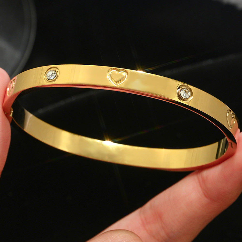 Diamond Armband – 18K Gold, Titan-Stahl