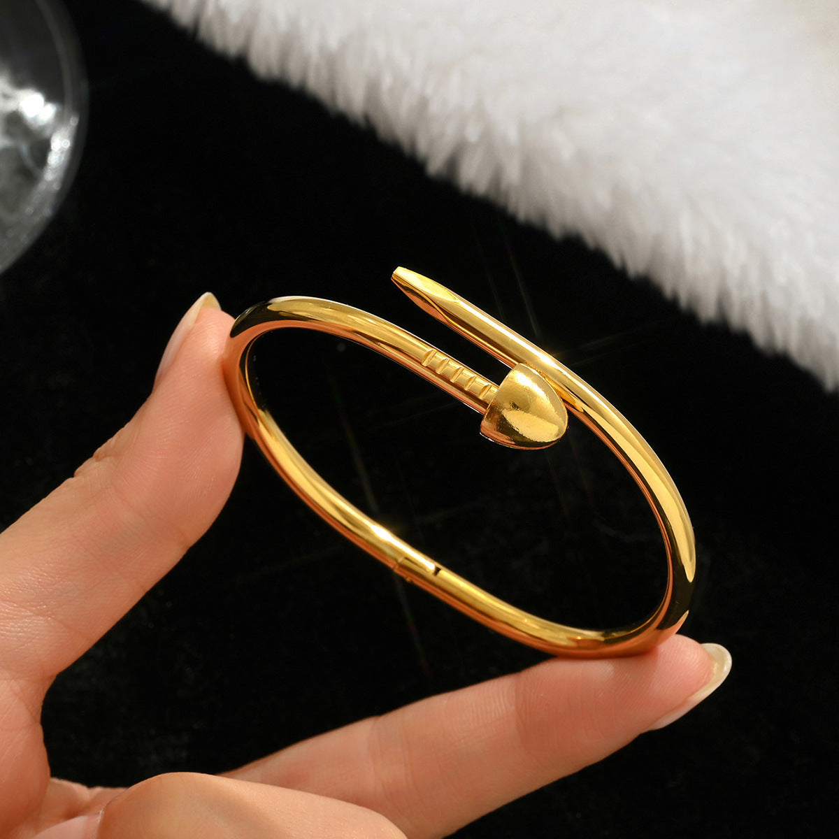Diamond Armband – 18K Gold, Titan-Stahl
