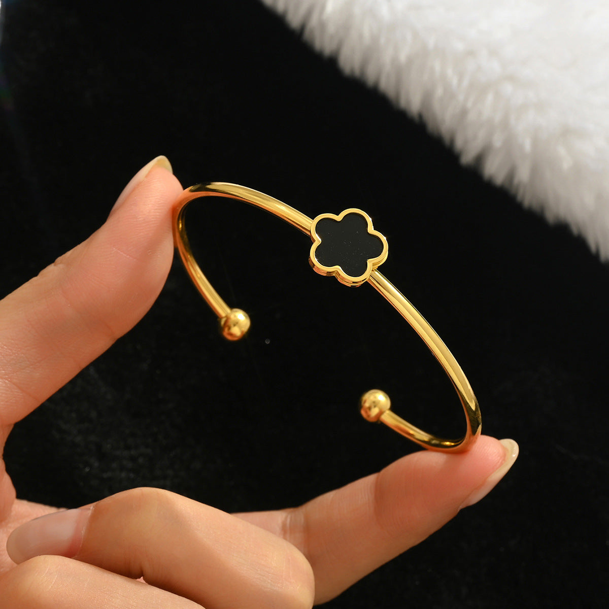 Diamond Armband – 18K Gold, Titan-Stahl