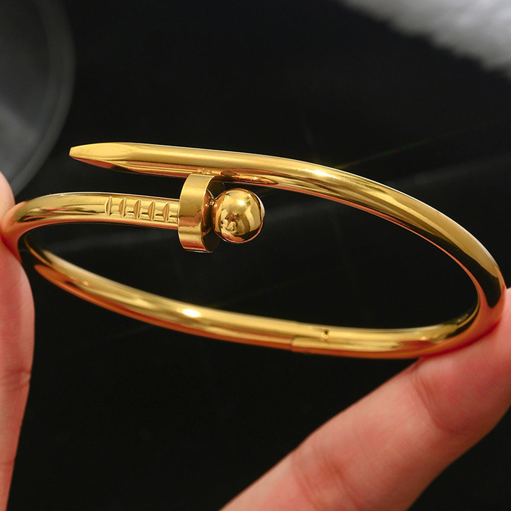 Diamond Armband – 18K Gold, Titan-Stahl