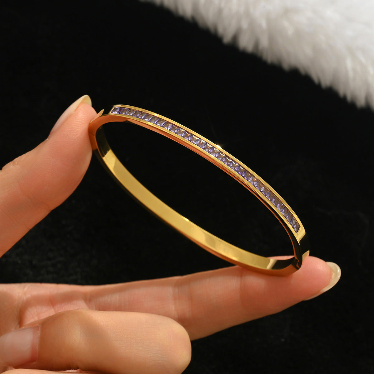 Diamond Armband – 18K Gold, Titan-Stahl