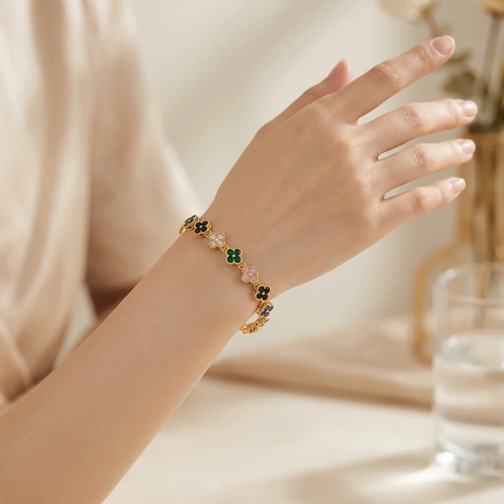 Lucky Clover Armband – Charm Armband aus Edelstahl