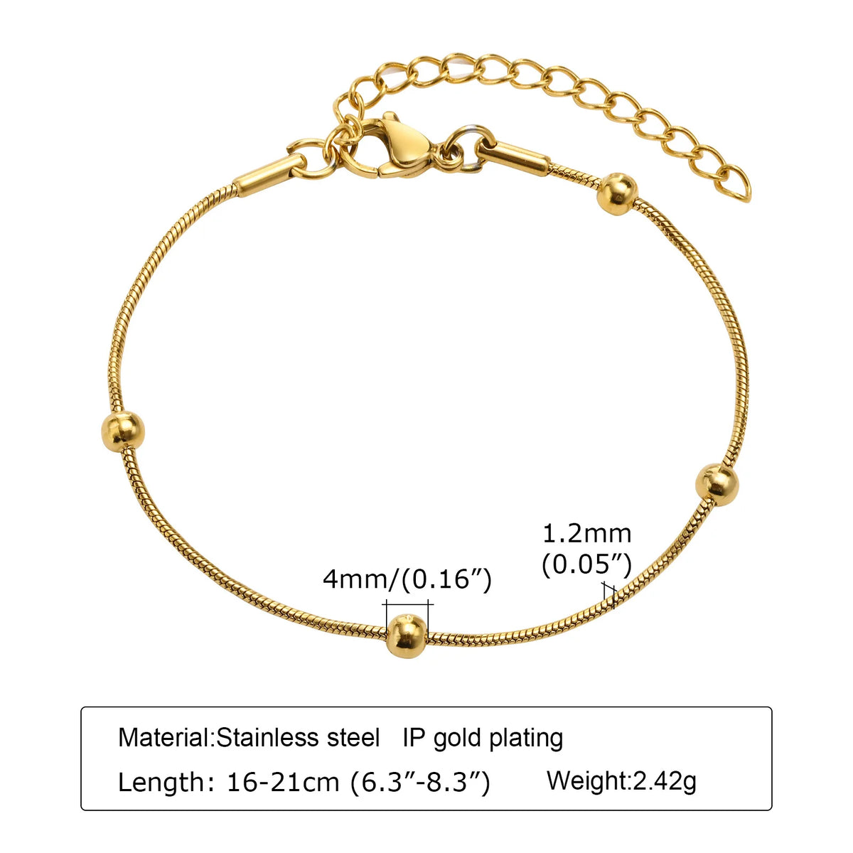 Herringbone Armband – 14K vergoldet, wasserfest