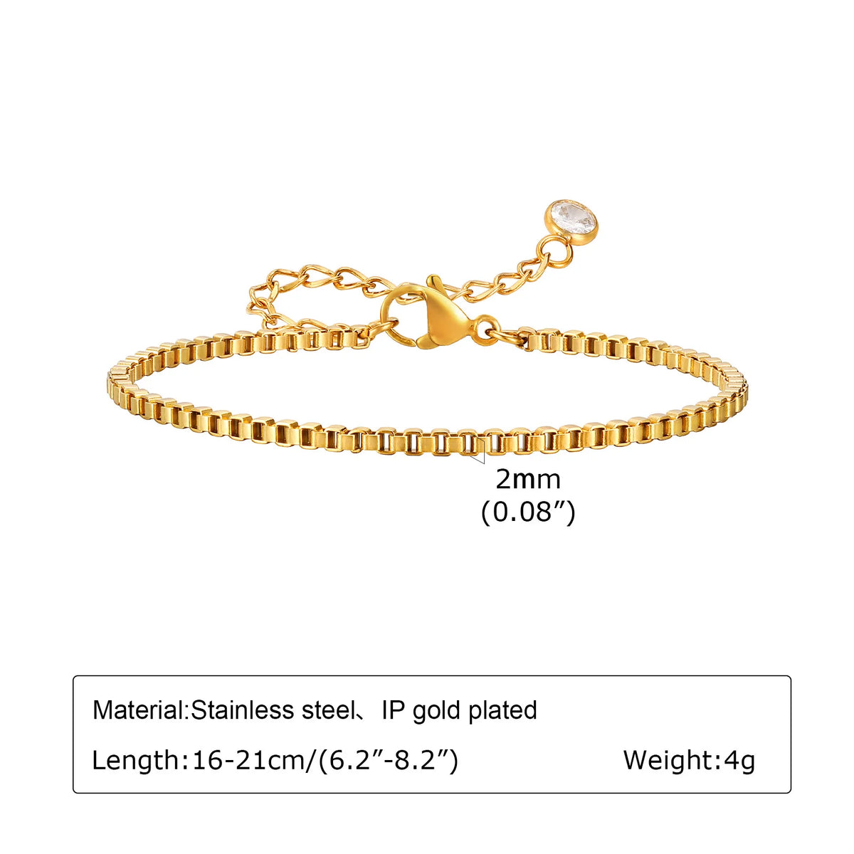 Herringbone Armband – 14K vergoldet, wasserfest