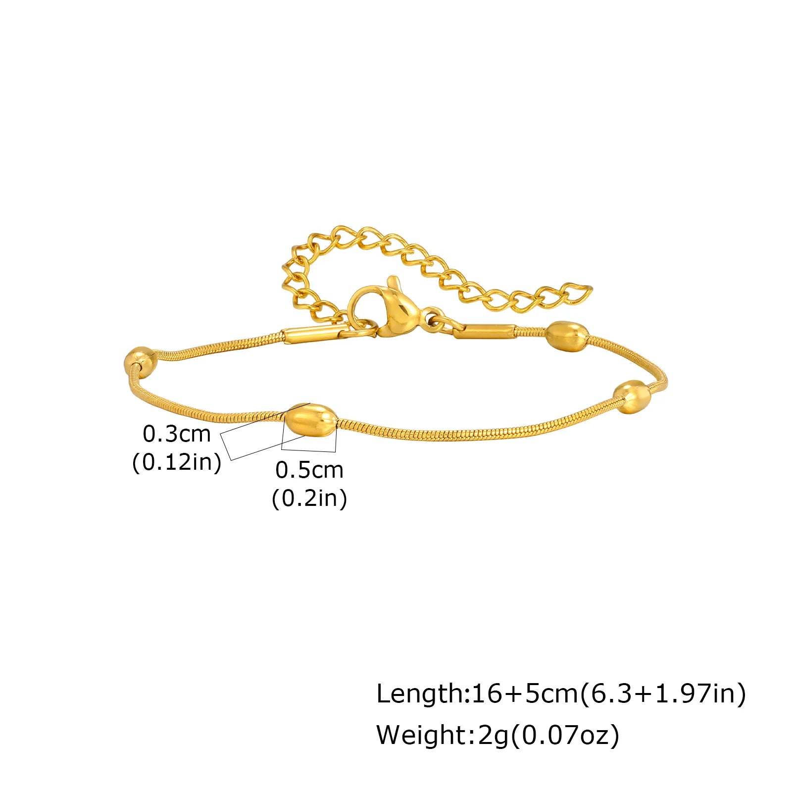Herringbone Armband – 14K vergoldet, wasserfest