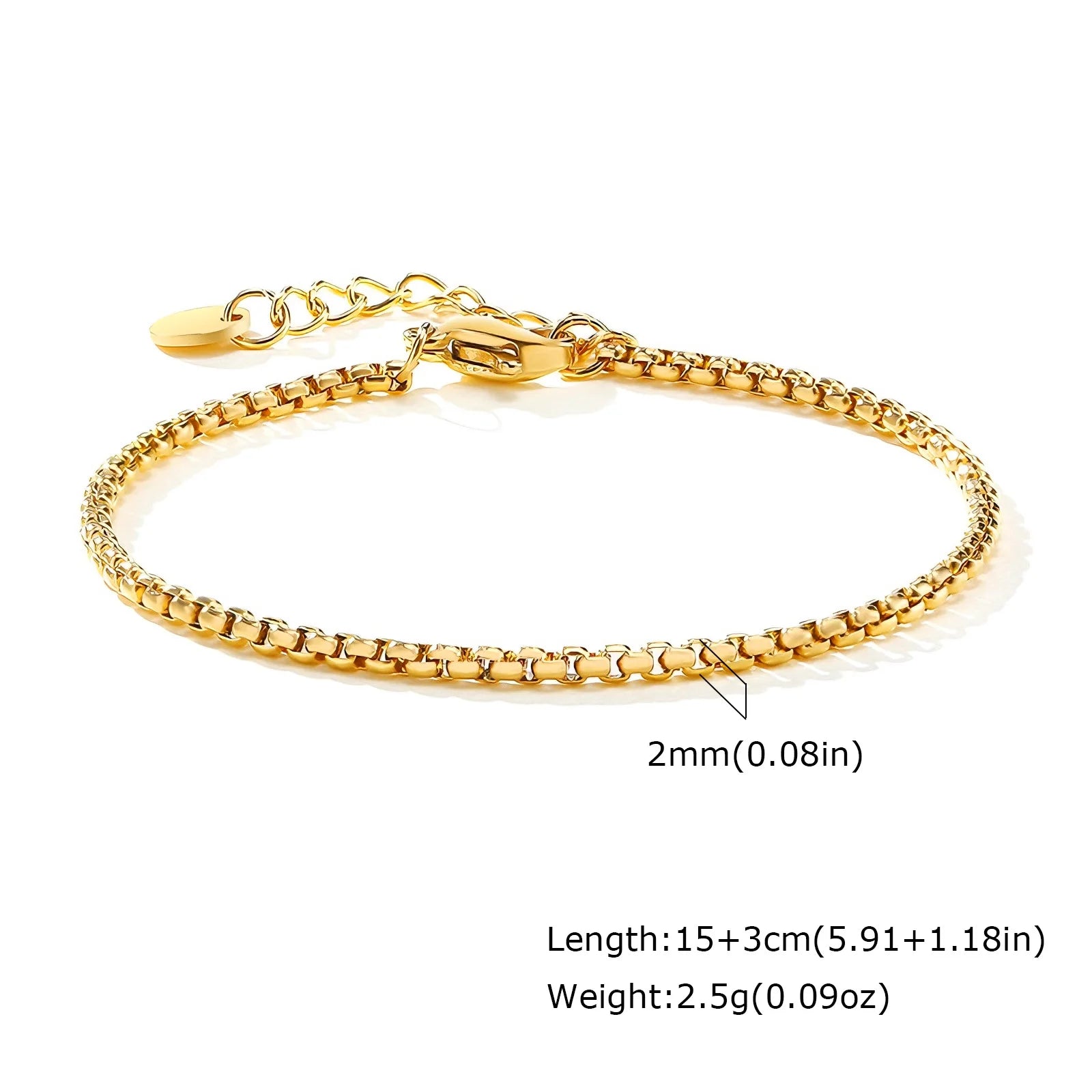 Herringbone Armband – 14K vergoldet, wasserfest