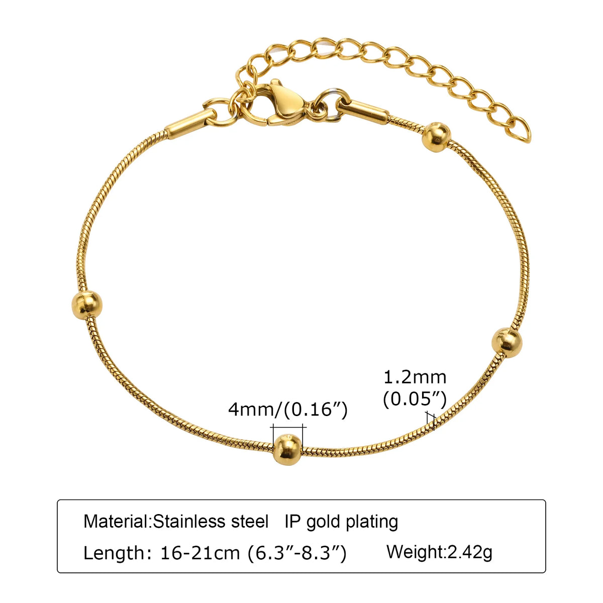 Herringbone Armband – 14K vergoldet, wasserfest