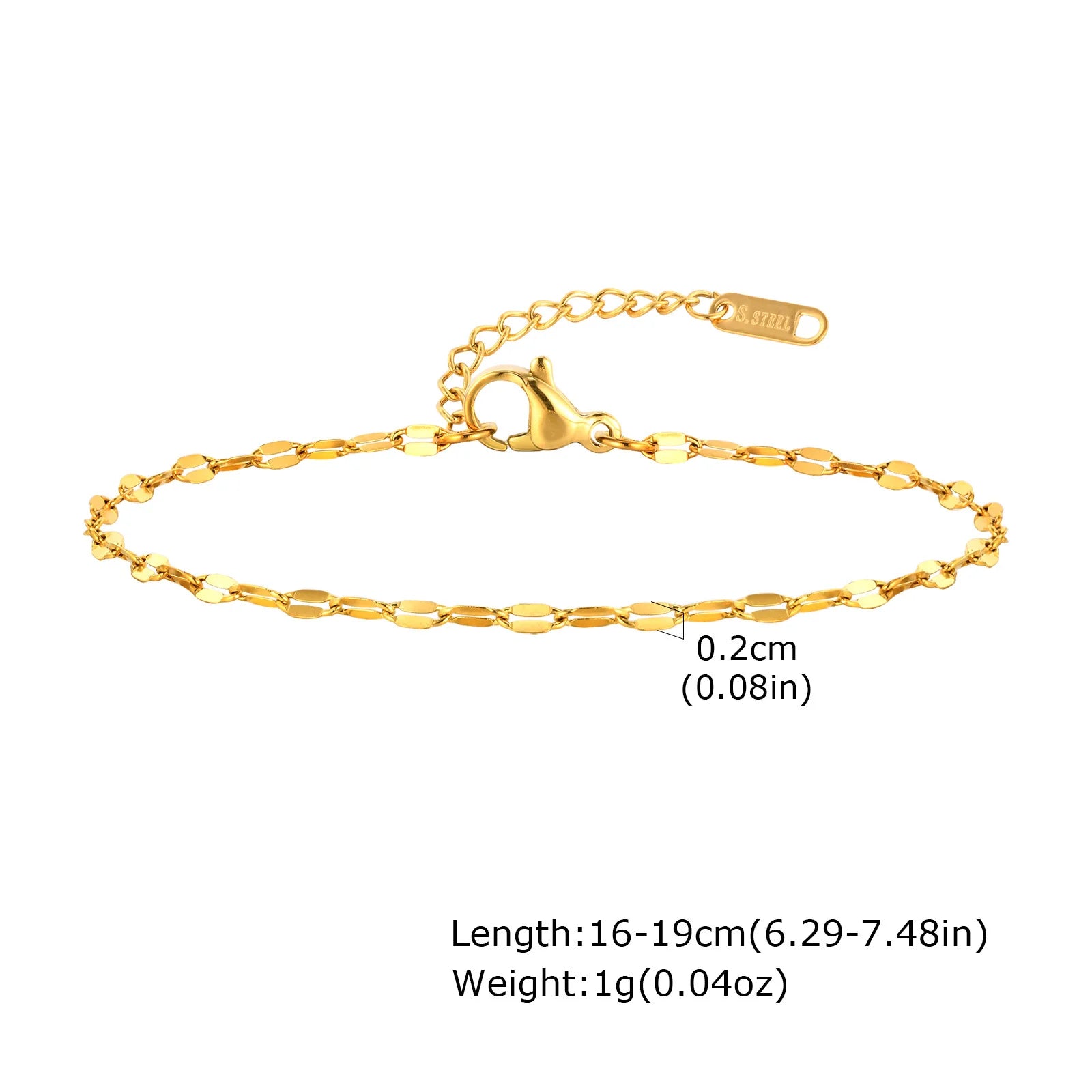 Herringbone Armband – 14K vergoldet, wasserfest